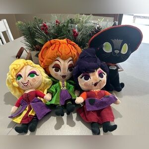 🎃 DISNEY PARKS HOCUS POCUS PLUSH SET LIMITED EDITION SANDERSON SISTERS BINX